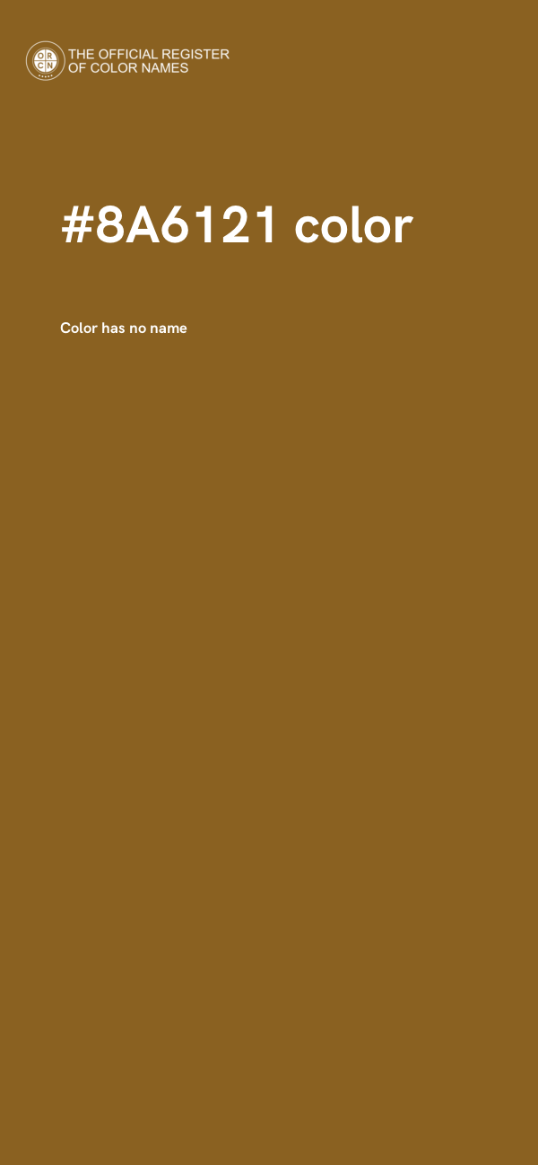 #8A6121 color image