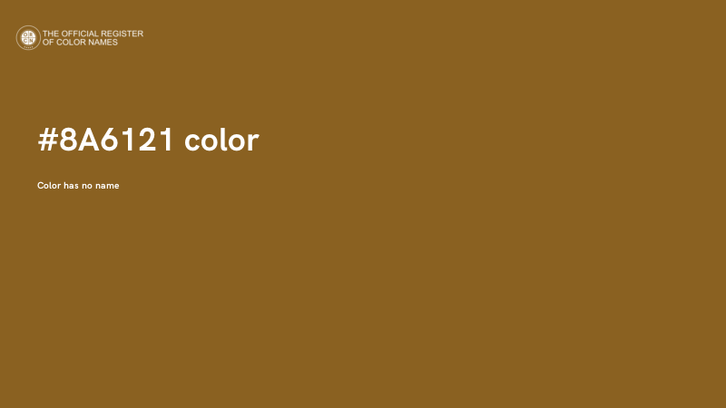#8A6121 color image