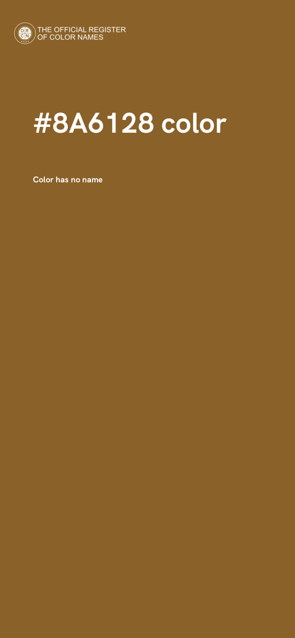 #8A6128 color image