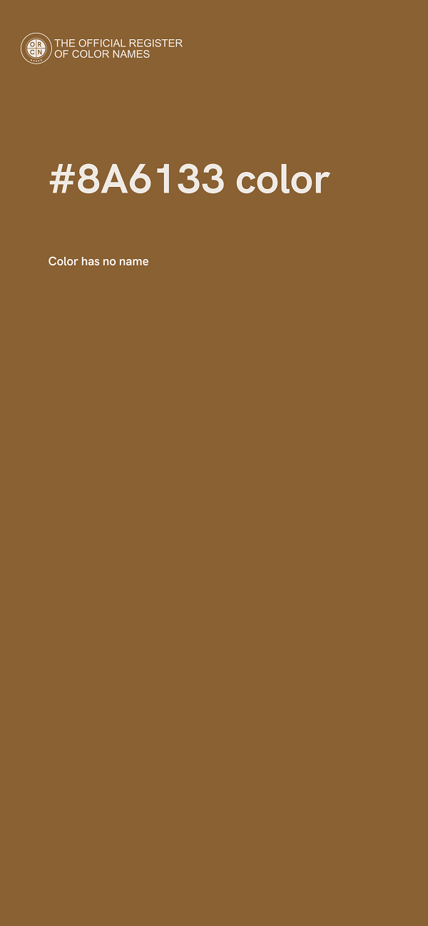 #8A6133 color image