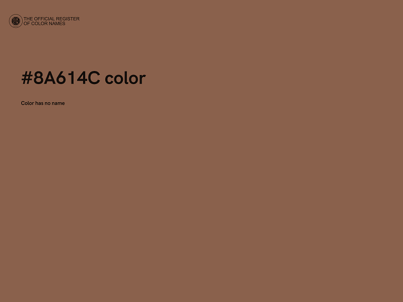 #8A614C color image