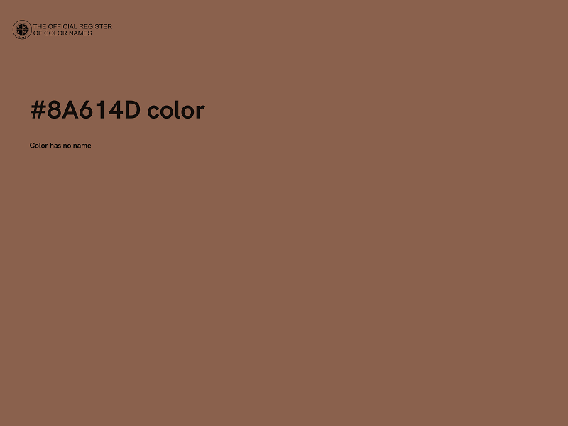 #8A614D color image