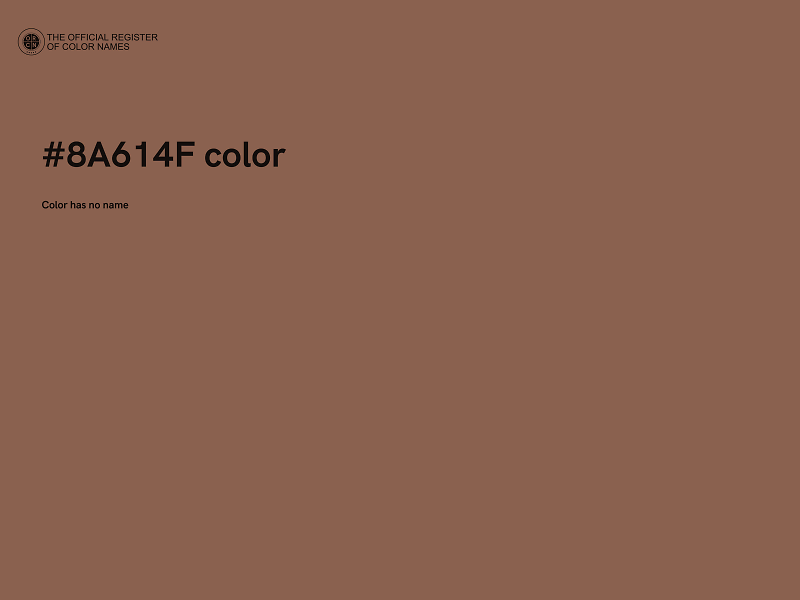 #8A614F color image