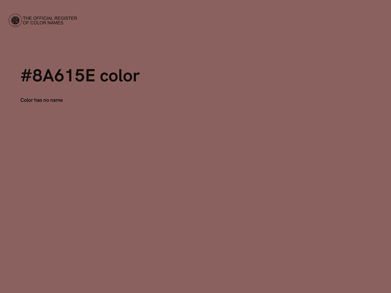 #8A615E color image