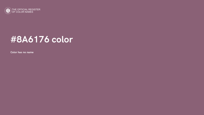 #8A6176 color image