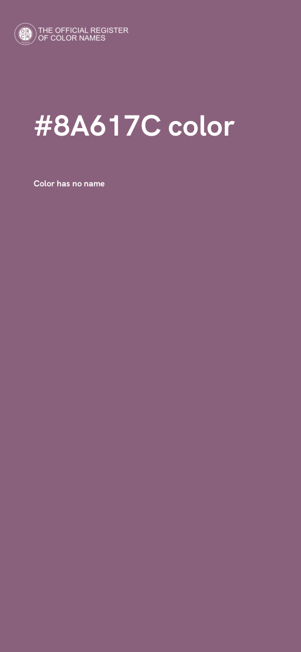 #8A617C color image