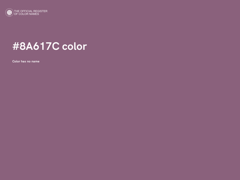 #8A617C color image
