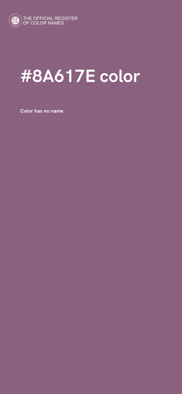 #8A617E color image
