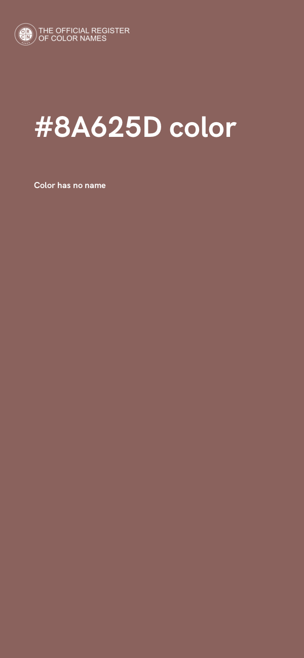 #8A625D color image