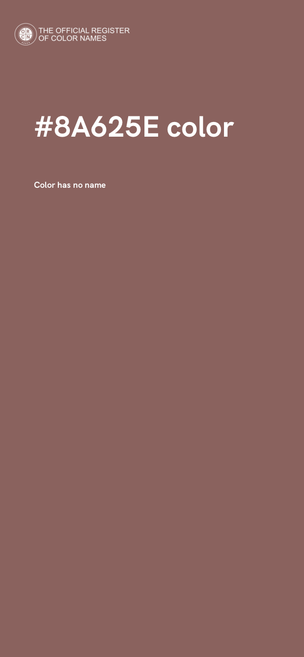 #8A625E color image