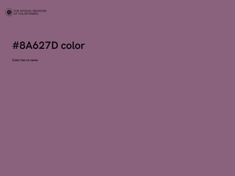 #8A627D color image