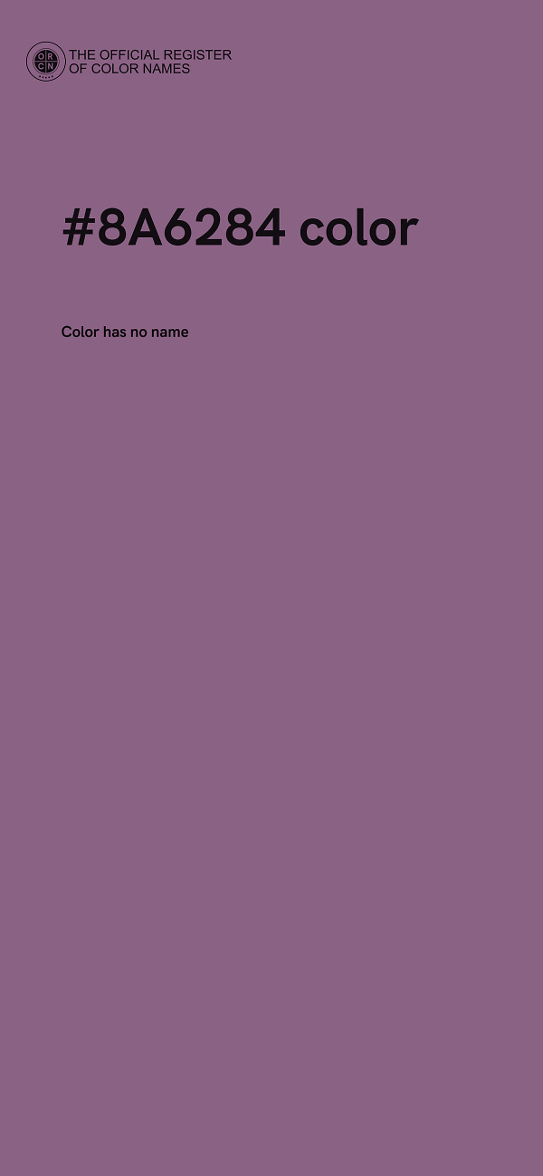 #8A6284 color image