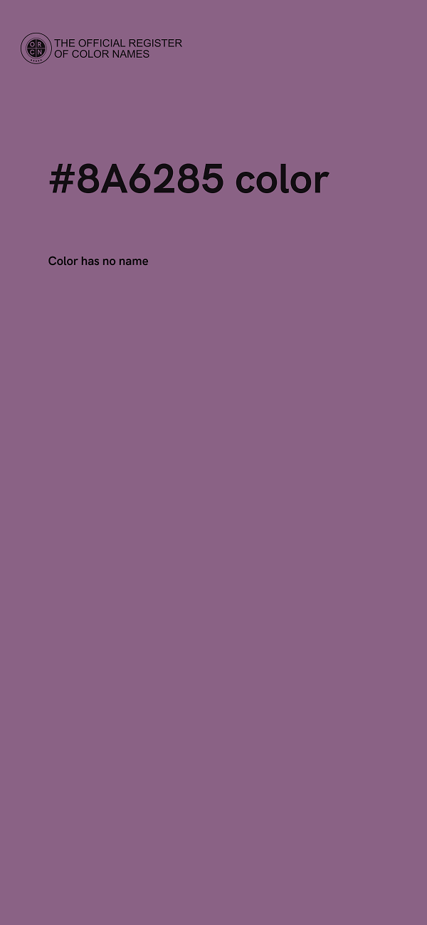 #8A6285 color image