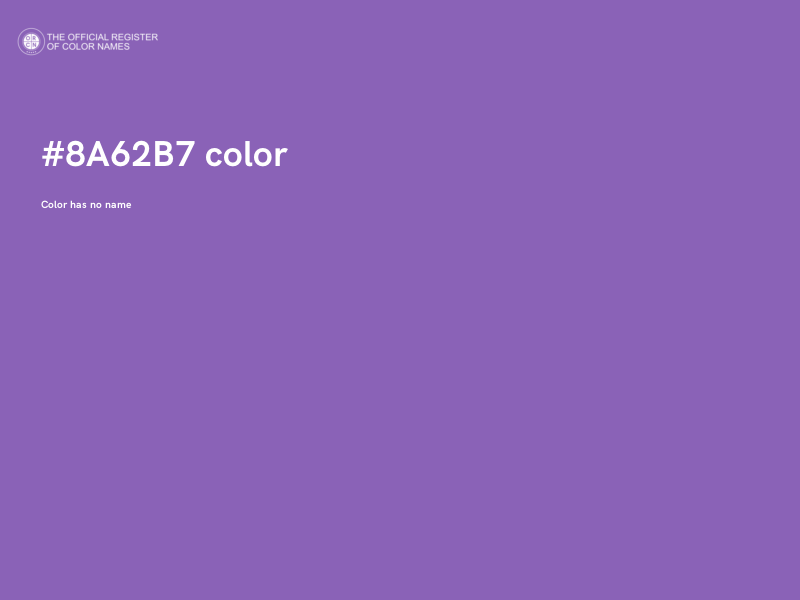 #8A62B7 color image