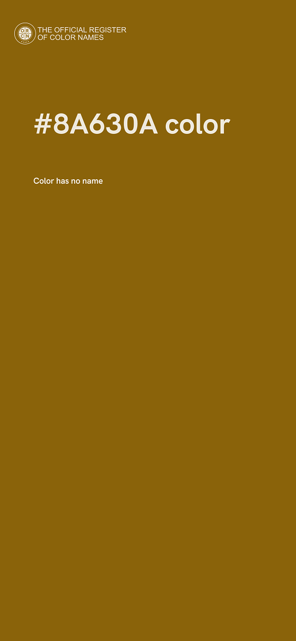 #8A630A color image