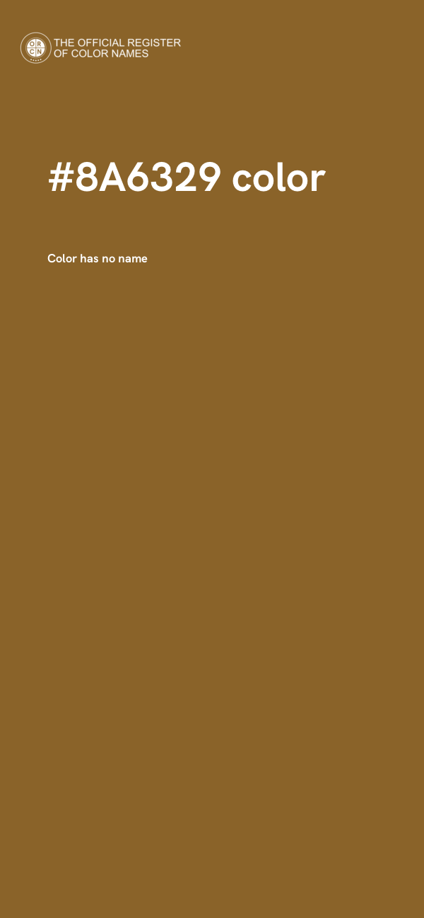 #8A6329 color image
