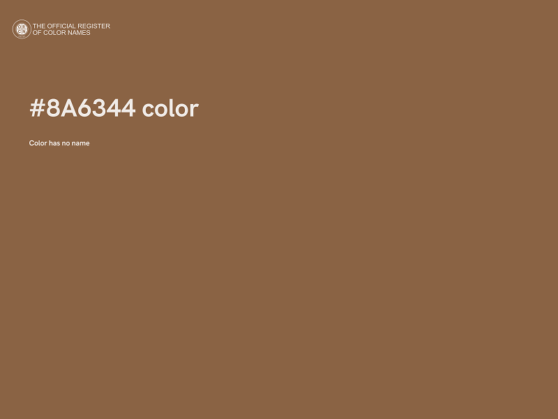 #8A6344 color image