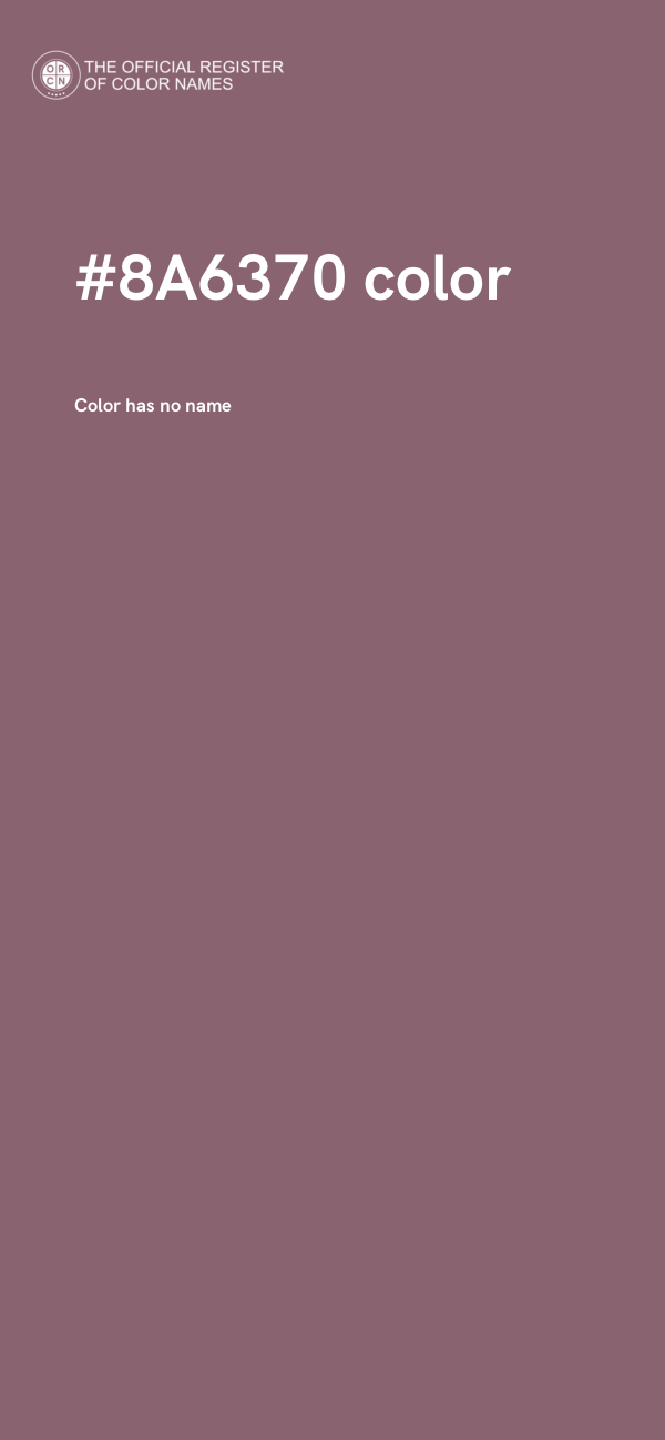 #8A6370 color image