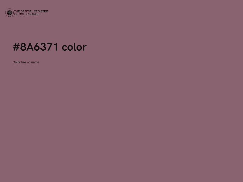 #8A6371 color image