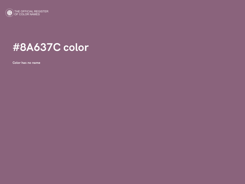 #8A637C color image