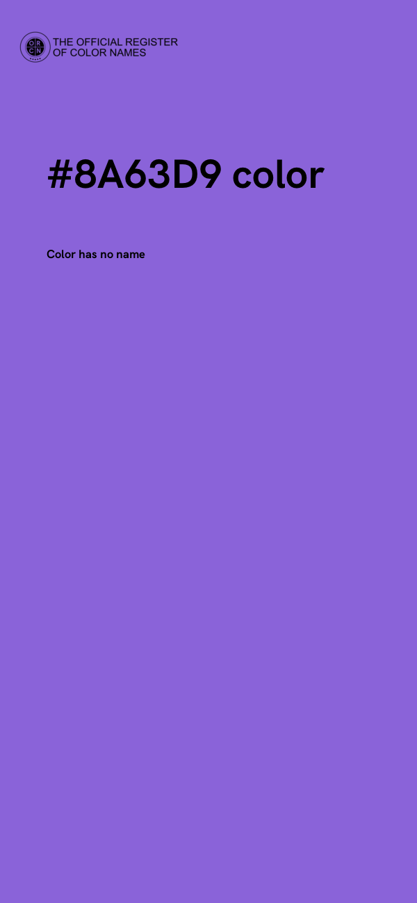 #8A63D9 color image