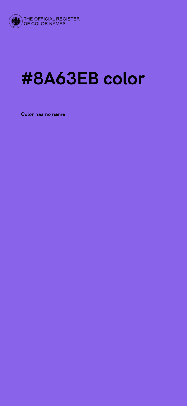 #8A63EB color image