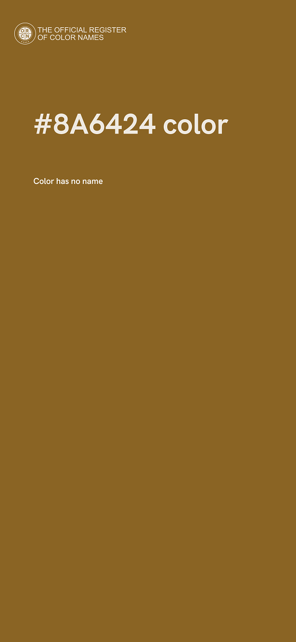 #8A6424 color image