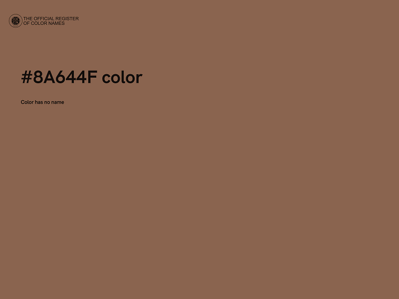 #8A644F color image