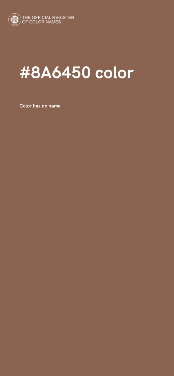 #8A6450 color image