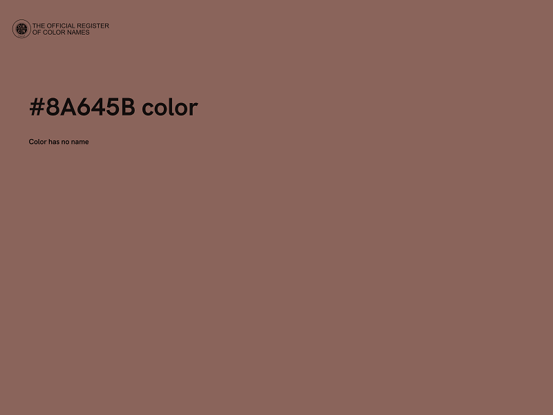 #8A645B color image