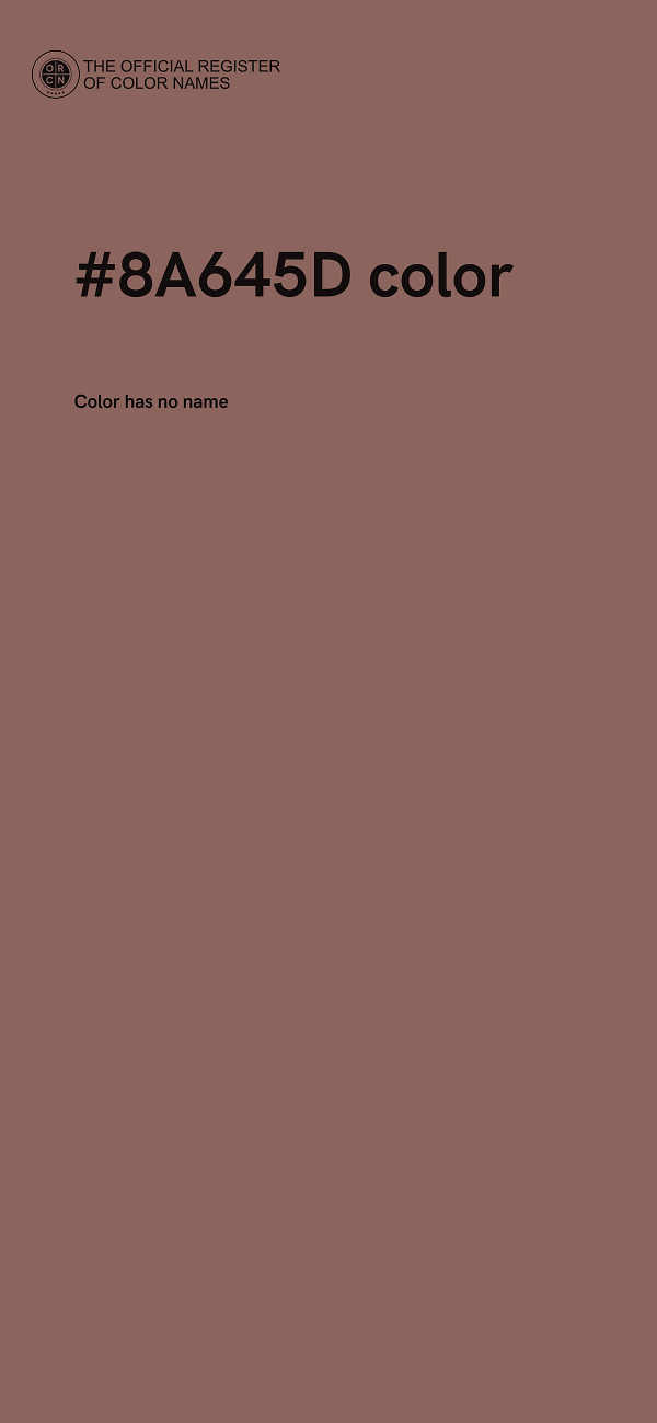 #8A645D color image