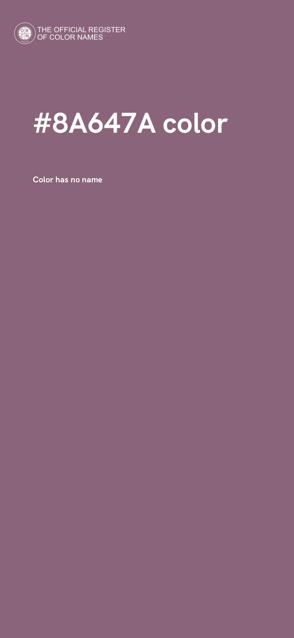 #8A647A color image