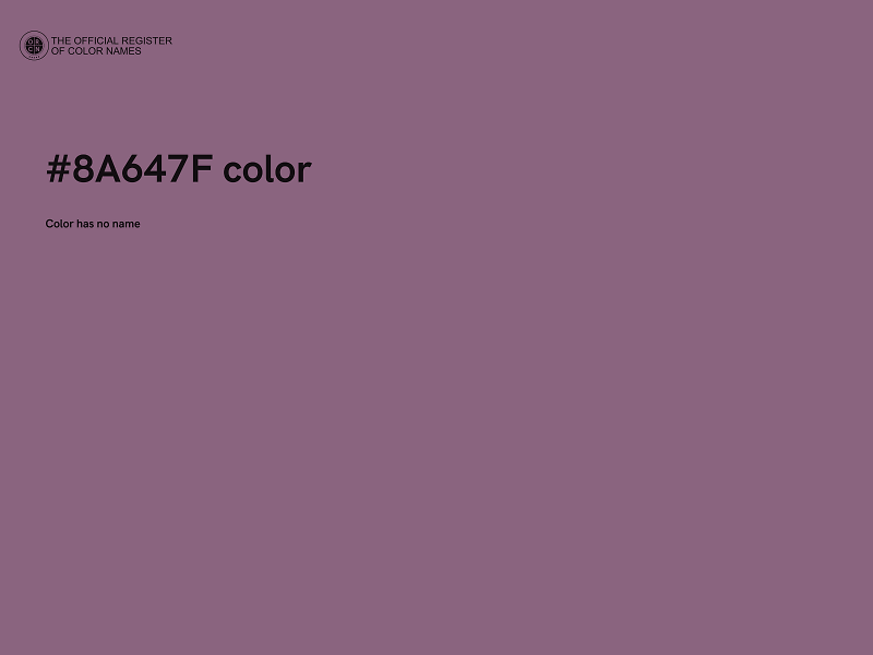 #8A647F color image