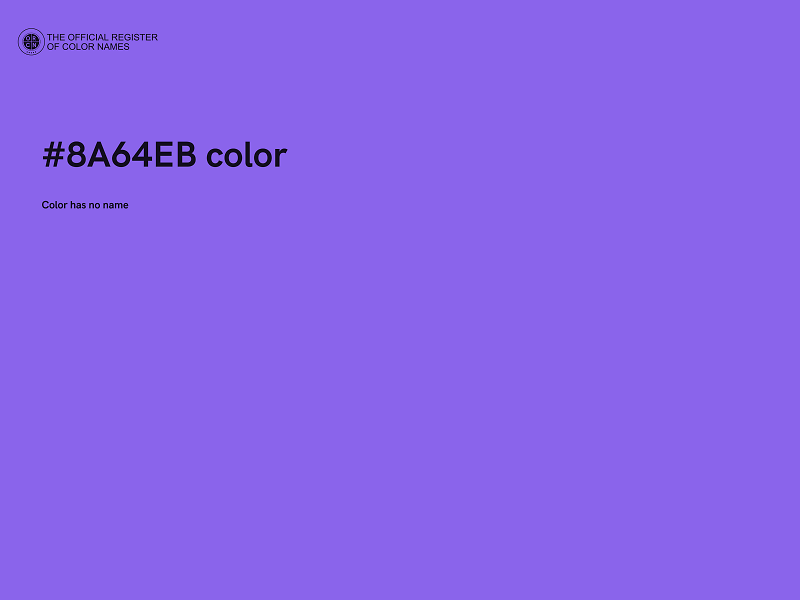 #8A64EB color image