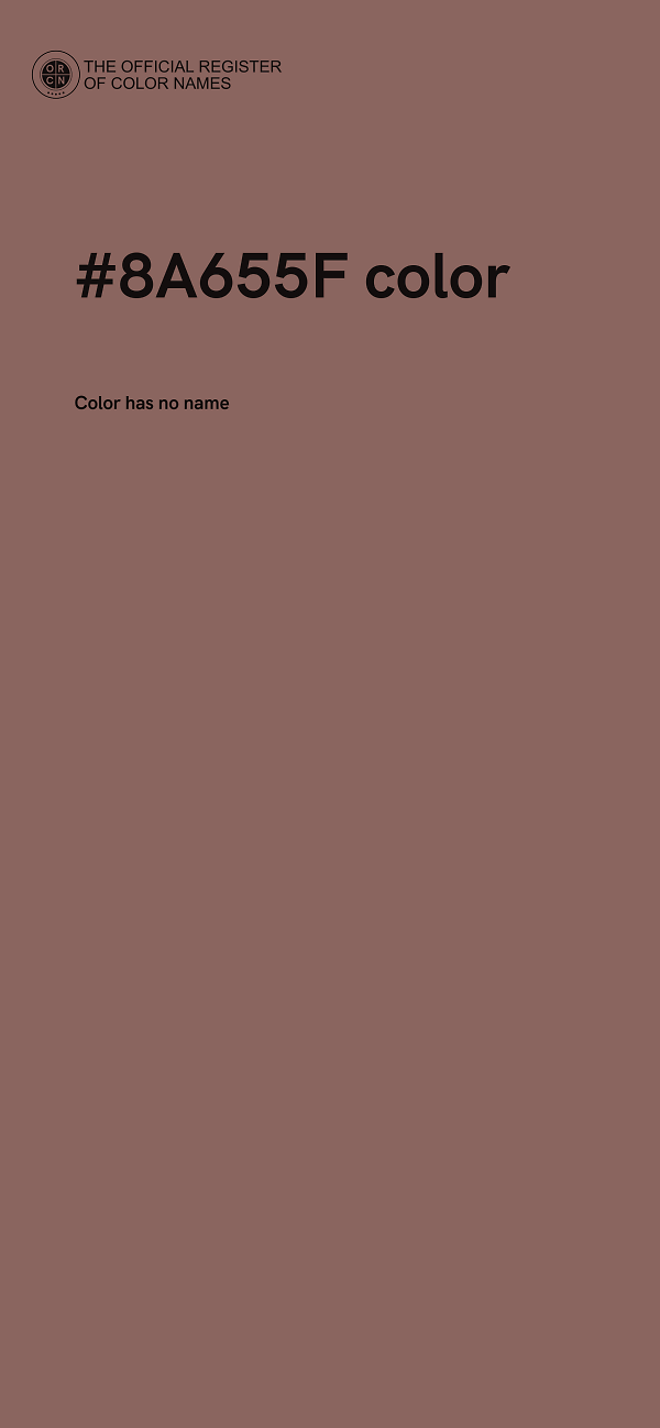 #8A655F color image