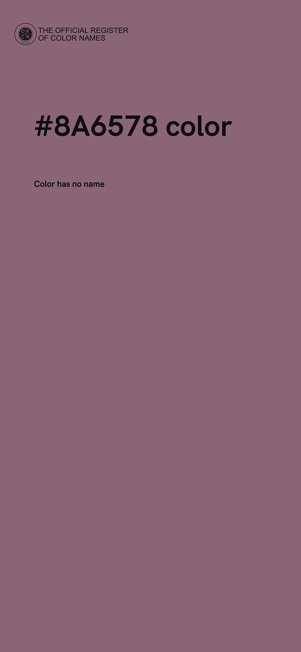#8A6578 color image