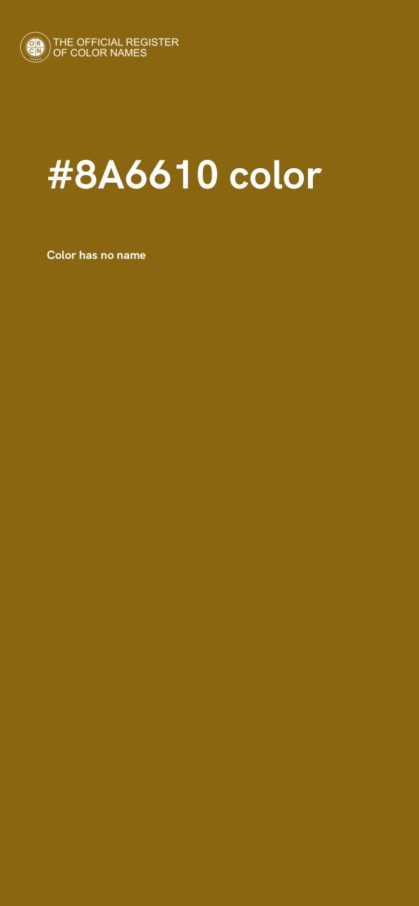 #8A6610 color image