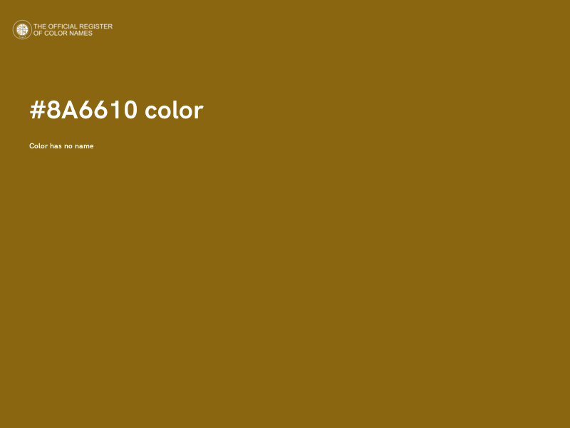 #8A6610 color image