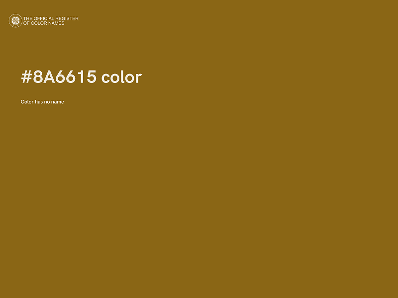 #8A6615 color image