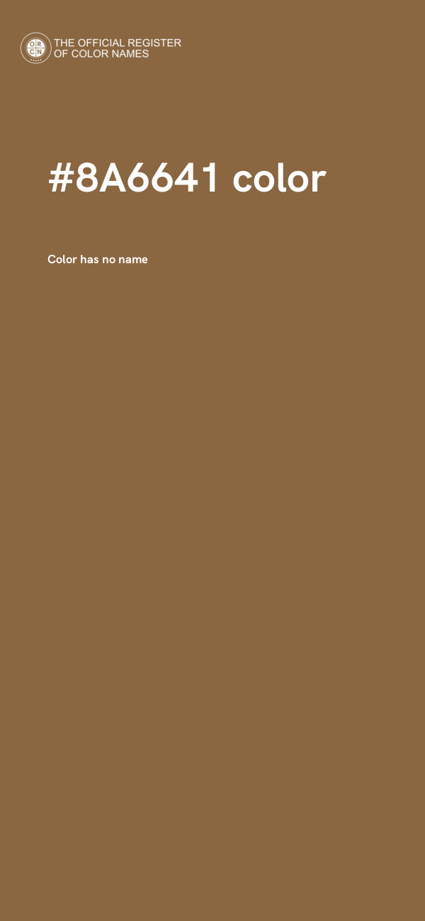 #8A6641 color image