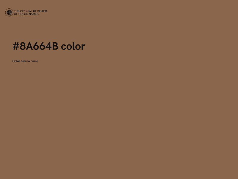 #8A664B color image