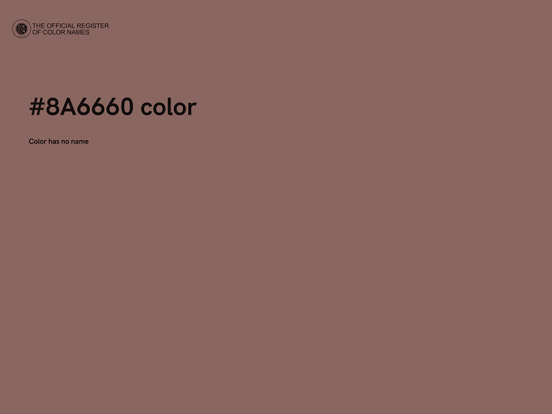 #8A6660 color image