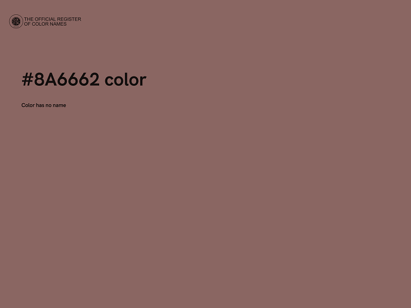 #8A6662 color image