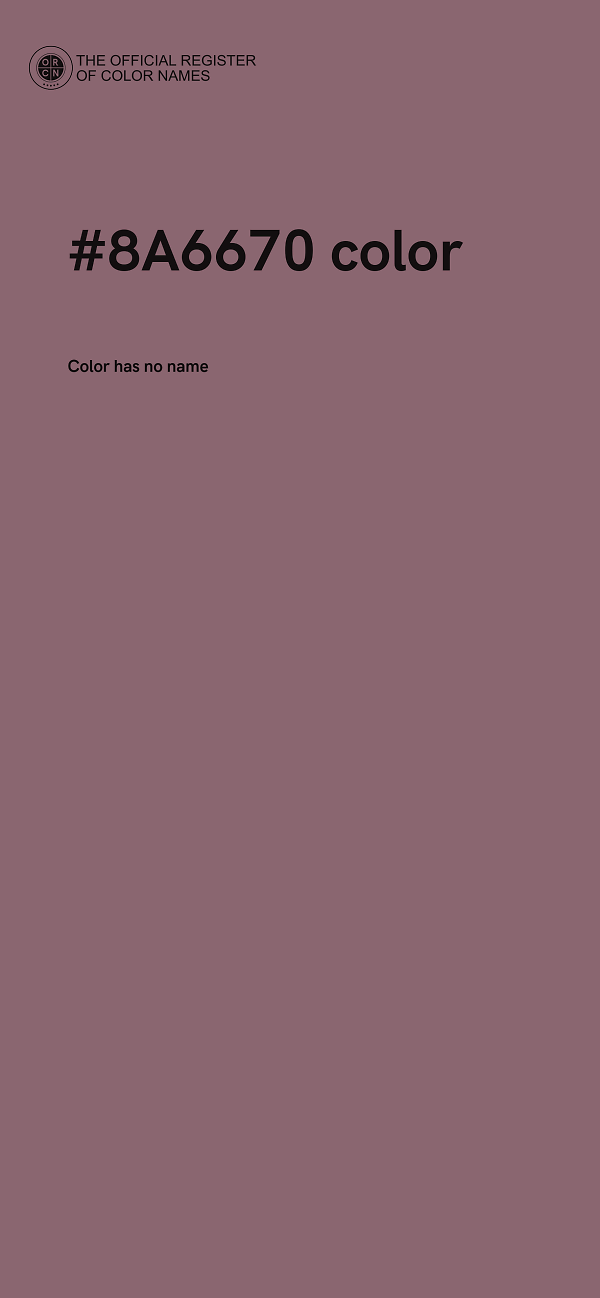 #8A6670 color image