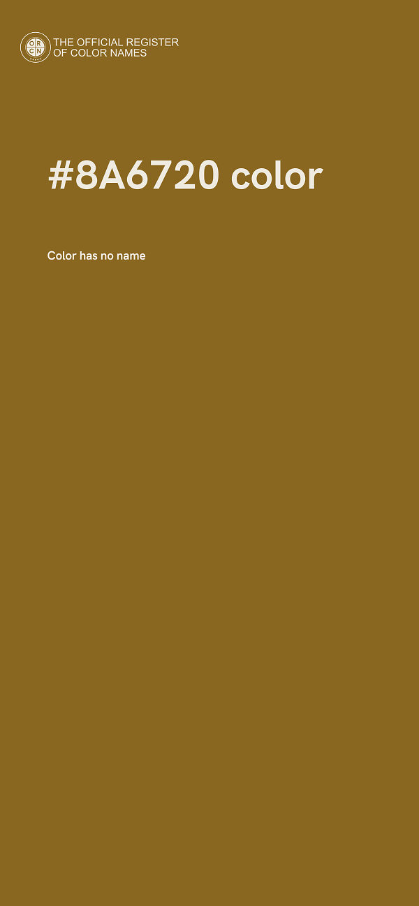 #8A6720 color image