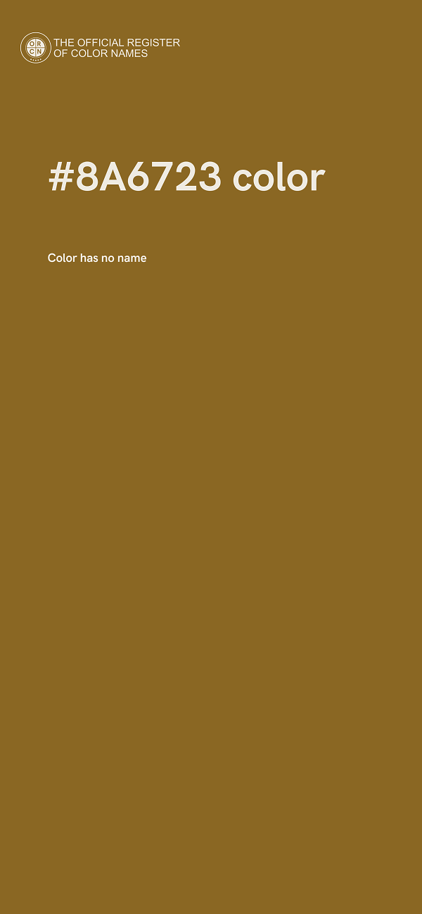 #8A6723 color image