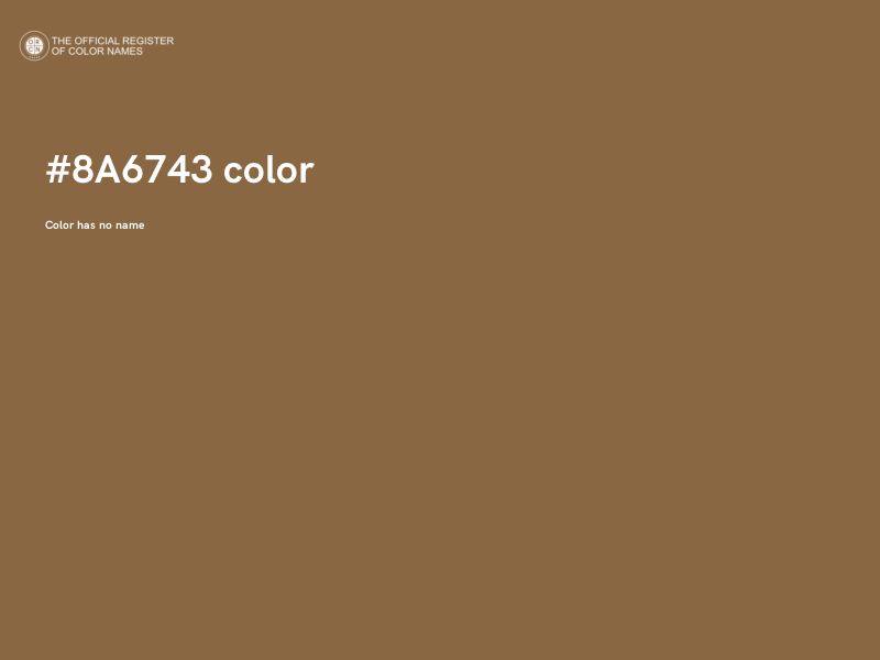 #8A6743 color image