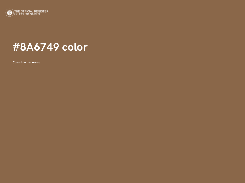 #8A6749 color image