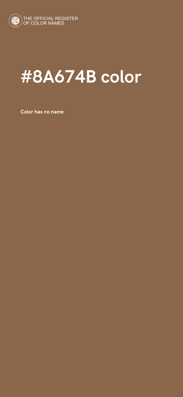 #8A674B color image