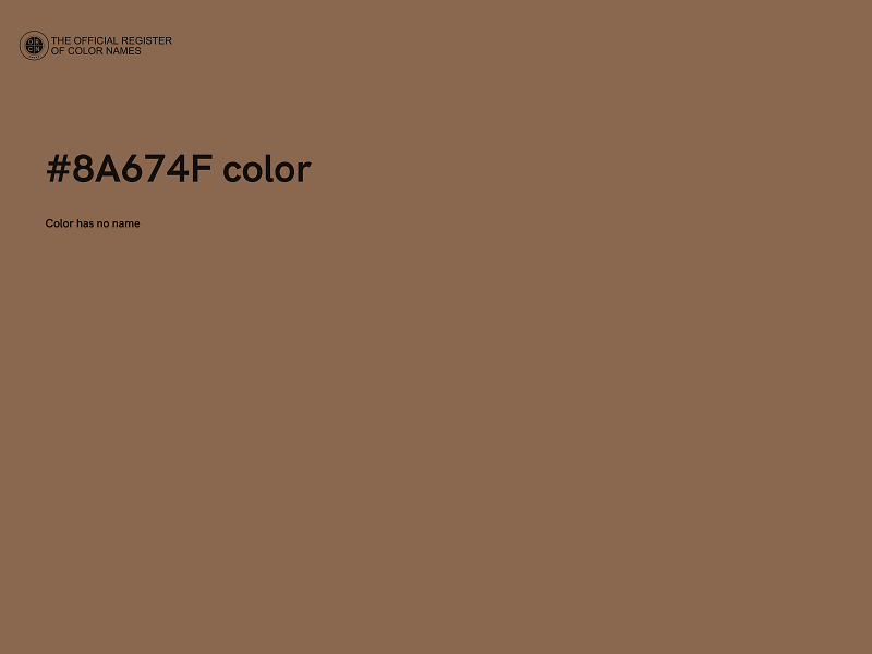 #8A674F color image